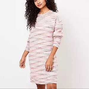 LOFT NWT spacedye candy colored sweater dress XXS